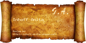 Inhoff Anita névjegykártya